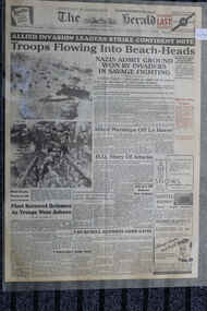 Newspaper - The Herald - dated 7/6/1944- Allied Invasion Leaders Strike Confident Note, Allied Invasion Leaders Strike Confident Note. - D-Day