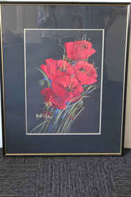 Painting - Framed Painting of Poppies