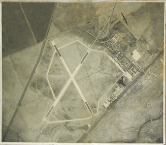 Photograph - Laverton Aerodrome circ 1940 on Cardboard and retouched Photo On A3 Paper