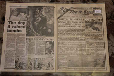 Newspaper - Te Sun Newspaper Dated 17/9/1940 - Special - My War Part 9, The SUN Dated 17/9/1940 Special - My War Part 9 - British Raiders Rout Raiders