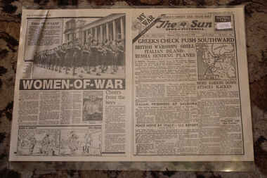 Newspaper - The Sun Newspaper - Special Datd 1/11/1940 - My War Part 11 - Greeks Check Push Southward, The Sun Newspaper - Special - British Warships Shell Italian Island : Russia Sends Planes