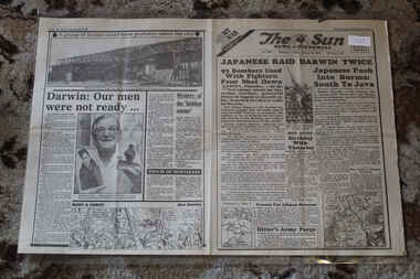 Newspaper - The Sun Newspaper dated 20/2/1942 - Special - My War Part 23 - Japanese Raid Dawin Twice, Local Newspaper Reporting on World War 2 Events - My War Part 23 - Japanese Raid Dawin Twice
