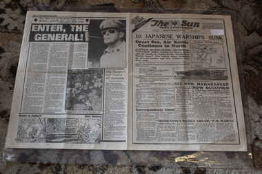 Newspaper - The Sun Newspaper Dated 9/5/1942 - Special _ My Wr Part 25 - 10 Japanese Warships Sunk - Battle of The Coral Sea, Local Newspaper Dated 9/5/1942 - My War Part 25 - Battle Of The Coral Sea