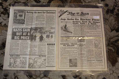 Newspaper - The Sun Newspaper Dated 2/6/1942 - Special - My War Part 27 - Sydney - Jap. Subs. On Harbor Floor - The Midget  Invasion, Local Newspaper reporting on World War 2 Events - Special - My War Part 27 - Sydney Raided By Midget Craft Fails - 3 Sunk