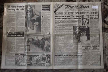 Newspaper - The Sun Newspaper Dated 20/1/1943 - Special - My war Part 34 - Australians Take Sanananda -  Siege Raised Leningrad, Local Newspaper reporting On World War 2 Events Dated 20/1/1943 - Special - My Wat Part33
