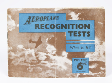 Booklet - Aircraft recongnition booklets x2, Aeroplane Recognition Test, What is it?, c1930s