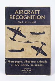 Book - Text book for trainee navigators, Edgar H. Ballie, Aircraft Recognition, Photographs, silhouettes & details of 100 military aircraft, c1940s