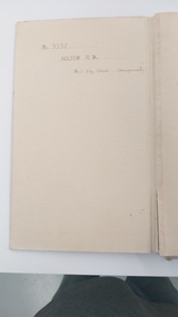 Memorabilia - Trainees notes, no title, c1940