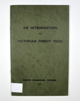 Paperback. Cover is green with only the title on the front cover. On the inside back cover is a map of Victoria with the state forests indicated.