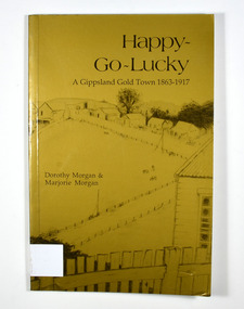 Paperback. Gold cover. Cover has a pencil sketch of a gold mining town as well as a large gum tree on the back cover. Cover illustration runs across the whole cover.