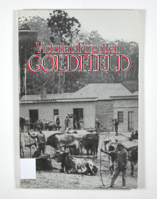 Paperback. Cover has a black and white photograph of a couple of buildings surrounded by forest. Photograph is probably of Dargo. One building has a sign that says S. Frankenberg. Another has a sign of which only the letters PION visible. In the photograph there are a number of men standing around the buildings as well as what appears to be two children sitting on a bench outside a building. There is also a large wagon-like vehicle to which is attached are a large train of oxen. In the foreground of the photograph is another group of oxen which appear to be chained together. There is also two men standing near the second group of oxen, both appear to be holding whips.