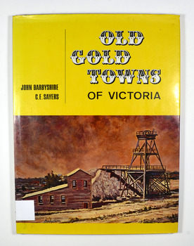 Hardback. Yellow dust cover. Front of jacket illustration-The Diggings, Ballarat. The poppet head, battery house, and mullock heap are typical of an old gold mine, and have been restored on Sovereign Hill over the old North Normandy mine. Back of jacket-The Bend in the Road, at Clunes. Inside both front and back cover is a drawn map of Victoria showing all the towns mentioned in the book.