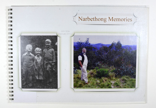 Paperback. Spyril bound. Front cover has two photographs. One is black and white and is of the author and his two siblings as children. The other is a colour photograph of the author as an adult standing at a lookout. 