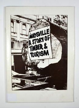 Paperback. Front cover has a drawing of a large log lying on a railway cart; there is also a building in the background.