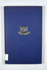Dark blue cover. On the front cover is the crest o f the Victorian School for Deaf Children in gold.