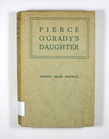 Buff color cover with the title and the author's name in dark green lettering on the spine and front cover.