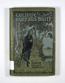 Cover is olive green. Front cover has a drawing of a young girl standing under some trees looking out over the sea to a boat. Title and author are in black lettering on the spine.