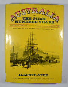 Dust cover has an illustration depicting Circular Quay, West Side in the early days of Australia.