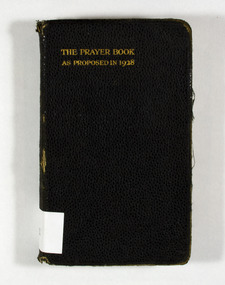 Shows a book with a black cover with the title in gold lettering on the spine and front cover.