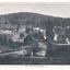 Shows Marysville in it's early days. There a a few buildings, some fencing and in the foreground is a bridge over a river. In the background is a heavily forested mountain. The photograph appears to have been taken from a high position; possibly near where the Anglican Church now stands. On the reverse there is a message and an address handwritten in black ink. There is also an orange one penny Victorian postage stamp and two date stamps in black ink.