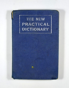 Has a blue cover with the title in silver coloured writing on the front cover and spine.