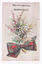Shows an illustration of a bouquet of various flowers tied together with a tartan ribbon. The title of the postcard is across the top edge of the postcard. There is a lift-up flap in the middle with a pull-out strip of 9 miniature photographs of places of interest in and around Marysville. On the reverse of the postcard is a space to write a message and an address. There is also a space to place a postage stamp. The postcard is unused.