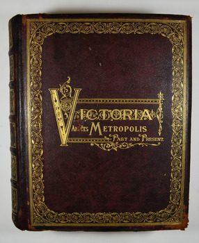 Hardback. Dark brown cover with the title in gold lettering. There is also a border in gold decorating the outer edge of the front cover. The spine is also decorated in gold along with the title and the volume number.
