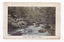 Shows the Taggerty River in Marysville in Victoria. Shows the river flowing over large rocks through a forest of trees and tree ferns. On the reverse is a handwritten message in black ink.