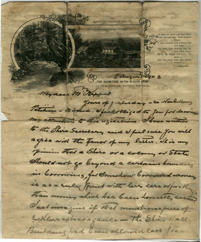 A letter written to Maurice Keppel by John William Lindt in 1903.