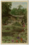 Shows The Log Cabin in Marysville in Victoia. Shows the lake that was positioned out the front of the shop. Shows a man and a woman looking at the lake.