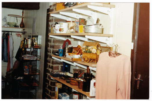 Shows four colour photographs of the items available to purchase at MOPS-Marysville Opportunity Shop