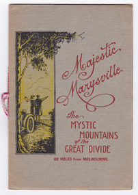 Shows an information booklet on various attractions in and around Marysville and the district which was produced by the Marysville Tourist Association.