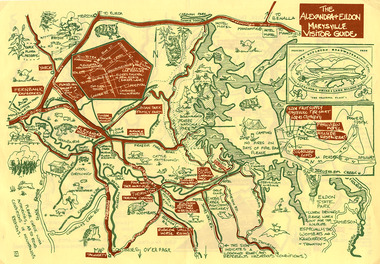 Shows a tourist map for the Alexandra, Eildon and Marysville region that was produced by the Alexandra and Eildon Standard newspaper.