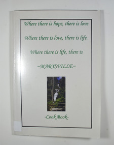 Book - Paperback book, Marysville Cookbook, 08-2010
