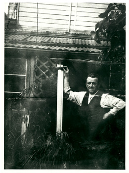 A copy of an old black and white photograph of Harold Coney, a former resident of Marysville.