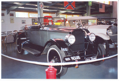 Shows a 1925 Packard that was housed in The Marysville Museum in Marysville in Victoria. 
