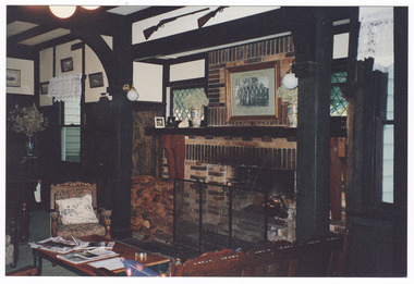 A colour photograph of a room in the interior of Kerami Guest House taken in 1996. Kerami Guest House was located in Marysville.