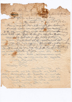 A digital copy of a hand written letter from Mrs Dickinson to Mr V. Marett regarding accommodation and the cost of a stay at Marysville House. Marysville House was built in the late 1920s by Arthur Dickinson.