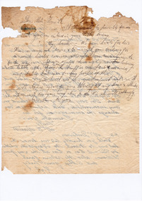 A digital copy of a hand written letter from Mrs Dickinson to Mr V. Marett regarding accommodation and the cost of a stay at Marysville House. Marysville House was built in the late 1920s by Arthur Dickinson.