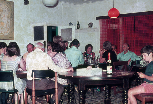 A series of five digital copies of colour photographs taken at a dance at Mountain Lodge in Marysville in 1972.