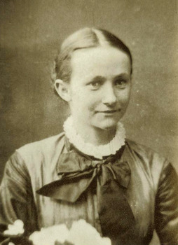 A digital copy of a black and white photograph of Annie Batchelor. The Batchelor Family owned and operated Taggerty House near Taggerty in Victoria.