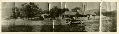 A black and white photograph of The Falls guest house in Marysville. The original photograph was taken in 1920.