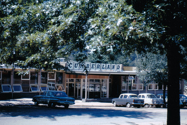A copy of a colour photograph of The Cumberland guest house in Marysville. The original photograph was taken in 1961.