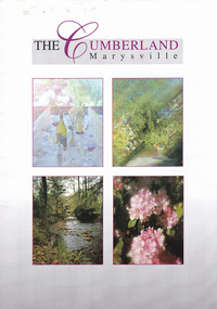 An information brochure regarding the accommodation and facilities available at The Cumberland guest house in Marysville.