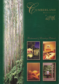 An accommodation brochure regarding the accommodation and facilities available at The Cumberland guest house and villa day spa in Marysville.