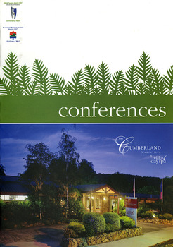 A booklet that was produced to outline the conference facilities available at The Cumberland guest house in Marysville. 