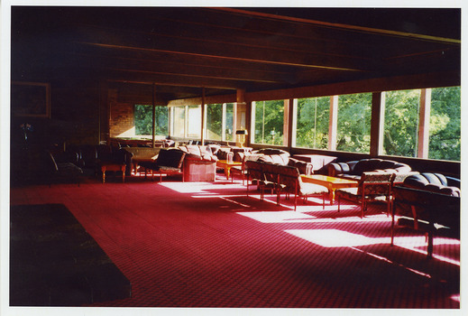 A colour photograph taken of the lounge area in The Cumberland guest house in Marysville.