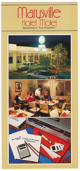 An information flyer regarding the accommodation and facilities available at the Marysville Hotel Motel in Marysville.