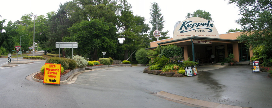 A digital copy of a colour photograph of Keppels Hotel in Marysville.
