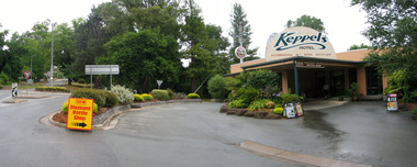 A digital copy of a colour photograph of Keppels Hotel in Marysville.